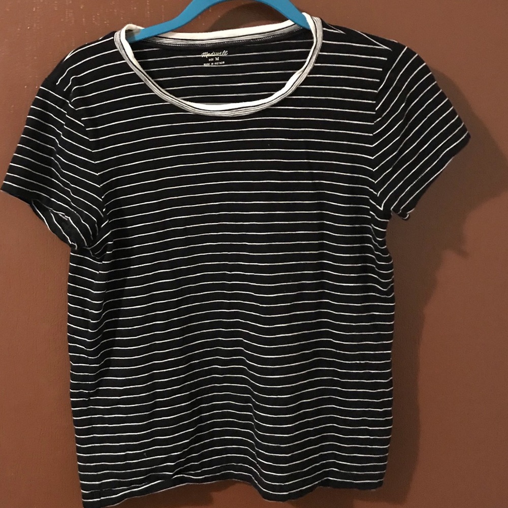 Madewell Black striped tee